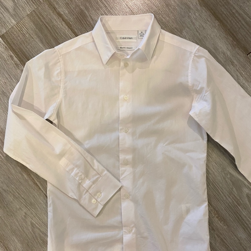 Calvin Klein Boys stretch dress shirt